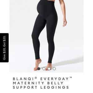 Blanqi support leggings for maternity wear. In black! Size large